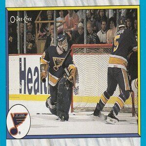 St. Louis Blues Final Standings 1988/1989 - 1989 O Pee Chee Hockey Card